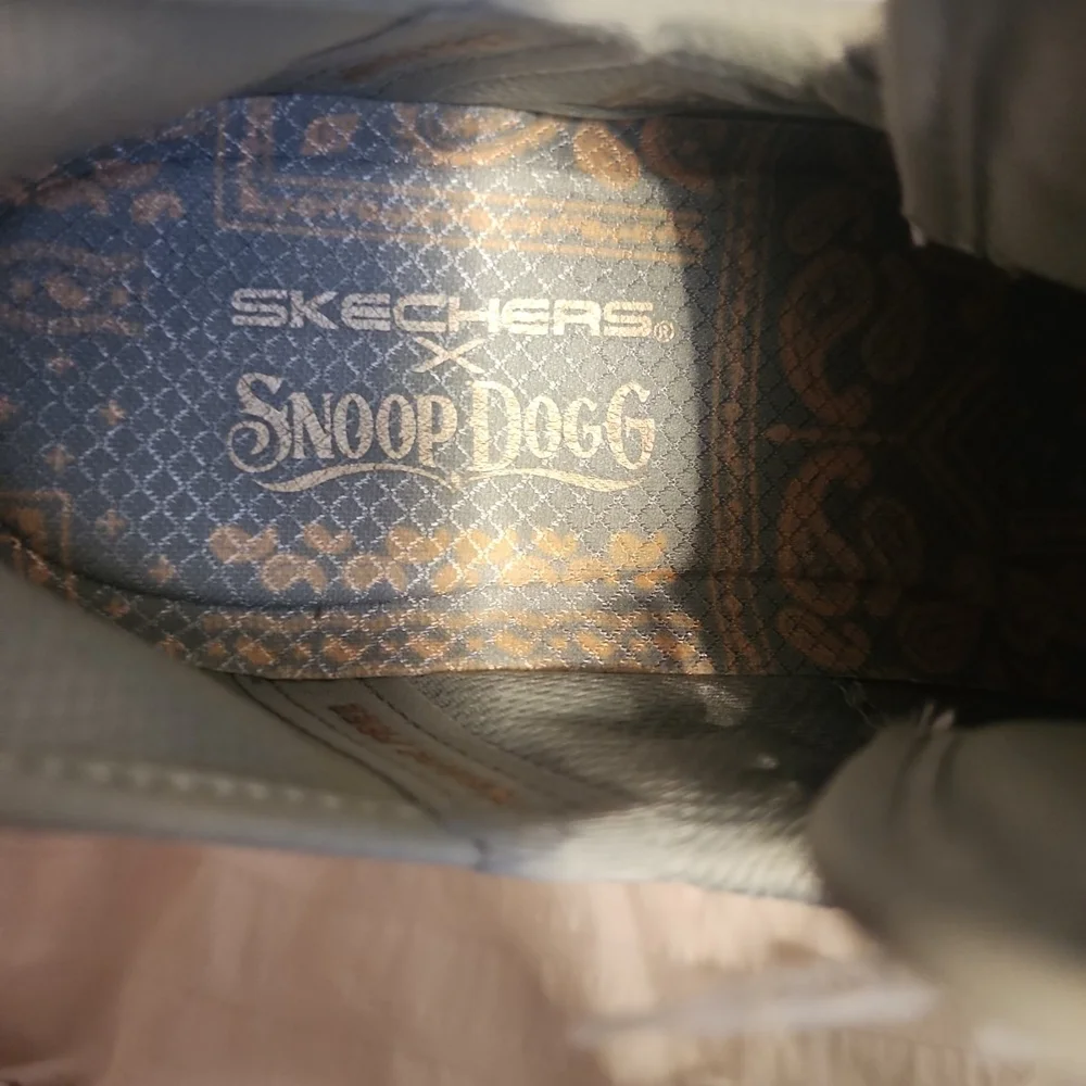 NWT! Skechers x Snoop Dogg Slip-Ins Sage Green Platform Sneakers ✨ Rose Gold • - Picture 2 of 8